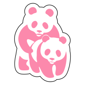 Naughty Panda Sticker (Pink)